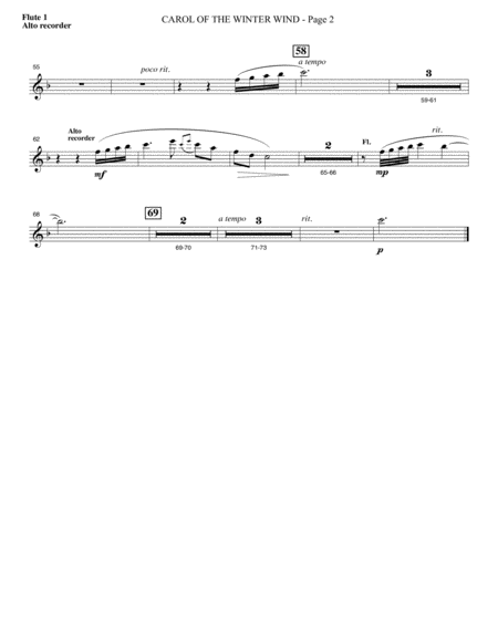 Appalachian Winter (A Cantata For Christmas) - Flute 1