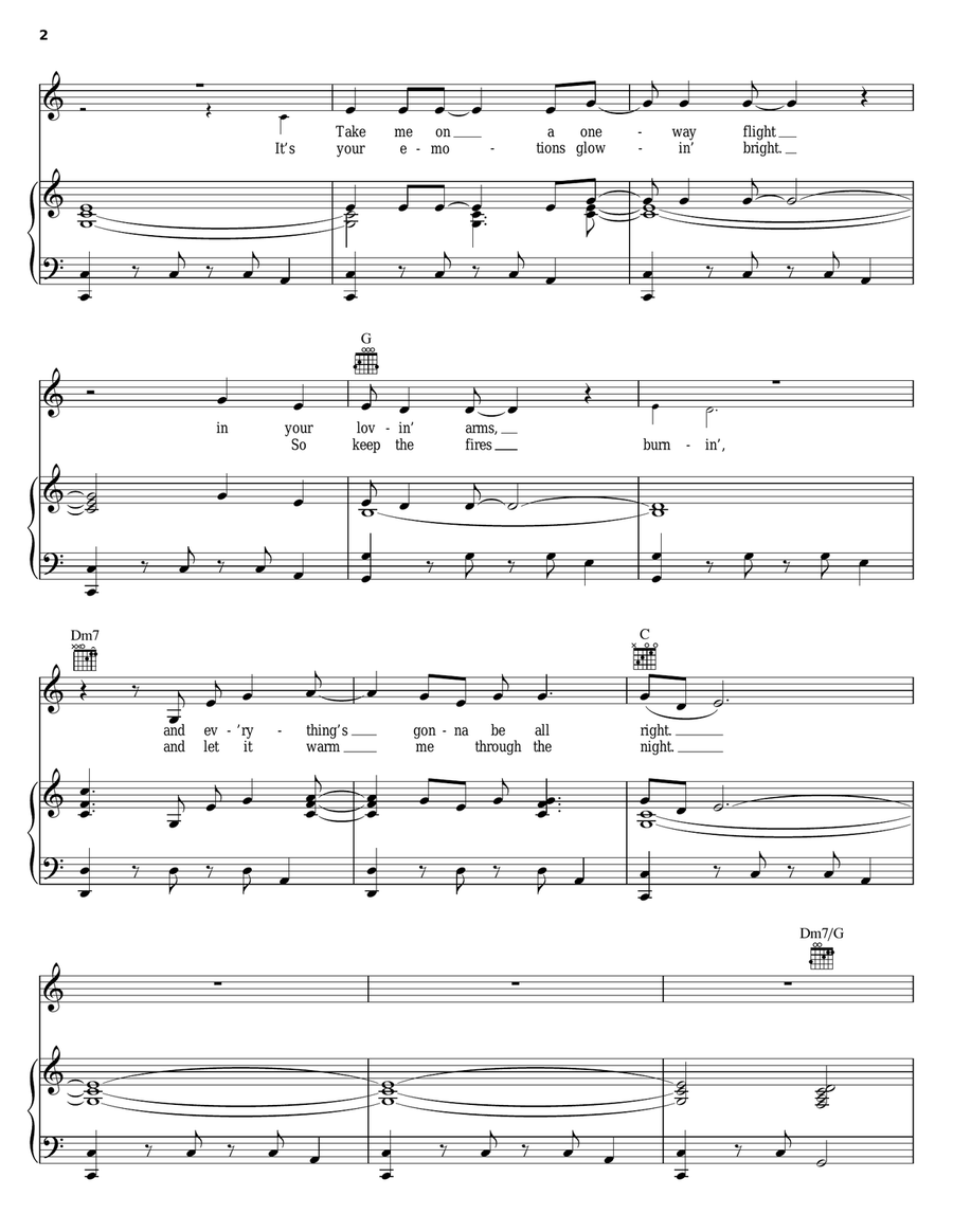 Take Me Down Take Me Down Piano, Vocal, Guitar scores gallery preview page 2