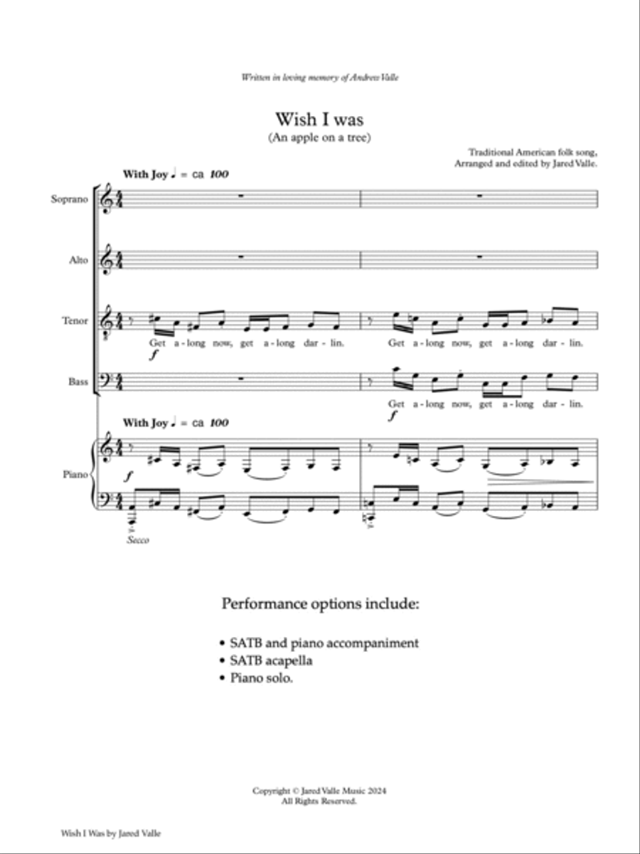Wish I Was 4-Part scores gallery preview page 2