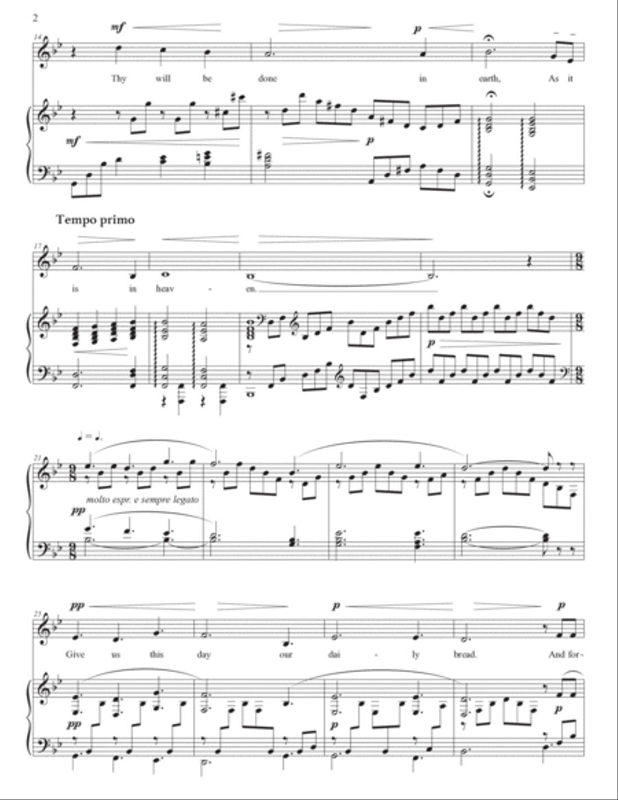 The Lord's Prayer The Lord's Prayer Voice scores gallery preview page 3