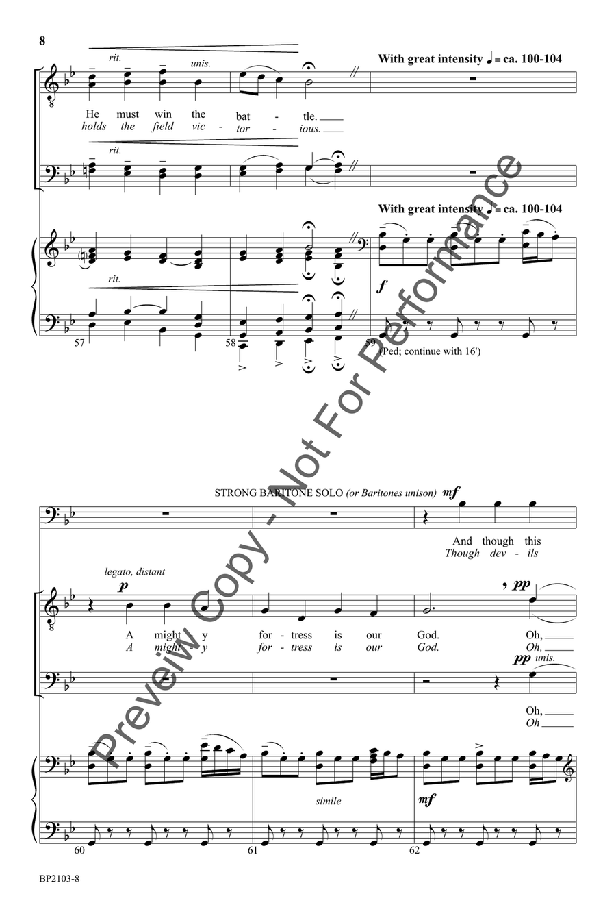 A Mighty Fortress Is Our God - TTBB TTBB scores gallery preview page 8