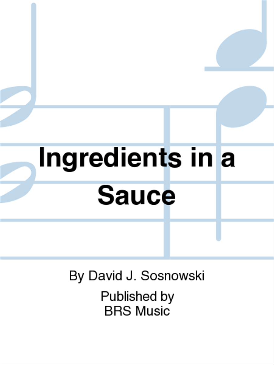 Ingredients in a Sauce Woodwind Quintet scores gallery preview page 1