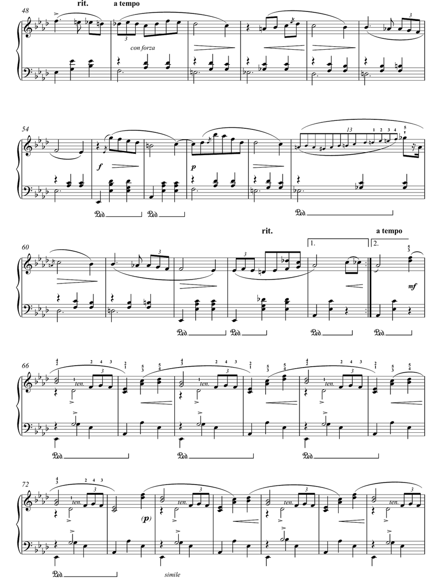 Waltz Op. 69, No. 1 Waltz Op. 69, No. 1 Piano Solo scores gallery preview page 3