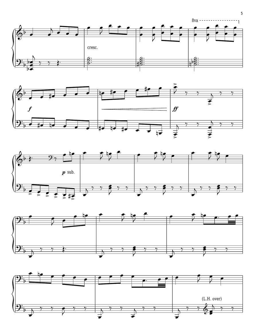 Jack Sparrow (from Pirates Of The Caribbean: Dead Man's Chest) Piano Solo scores gallery preview page 5