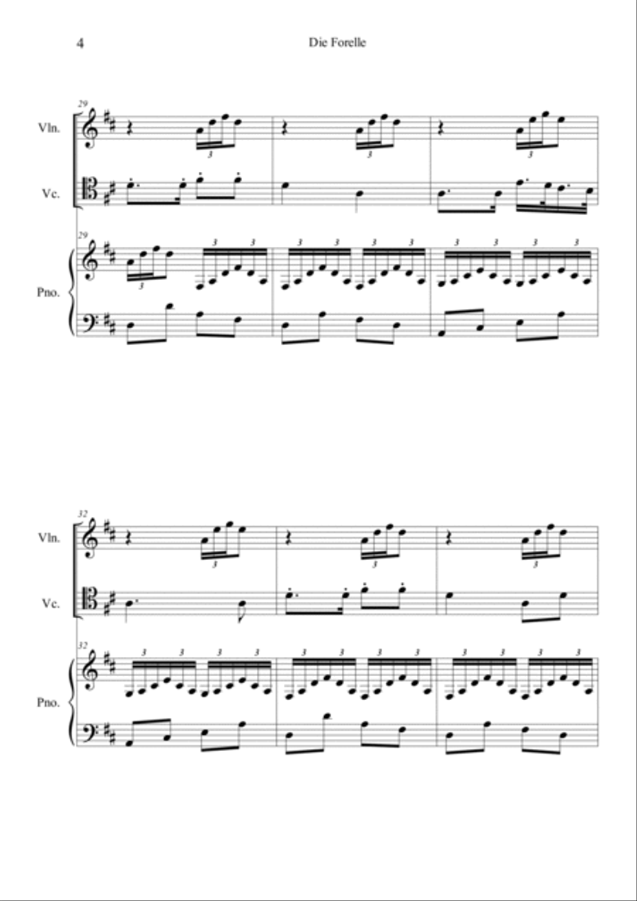 Die Forelle (The Trout) Die Forelle (The Trout) Piano Trio scores gallery preview page 4