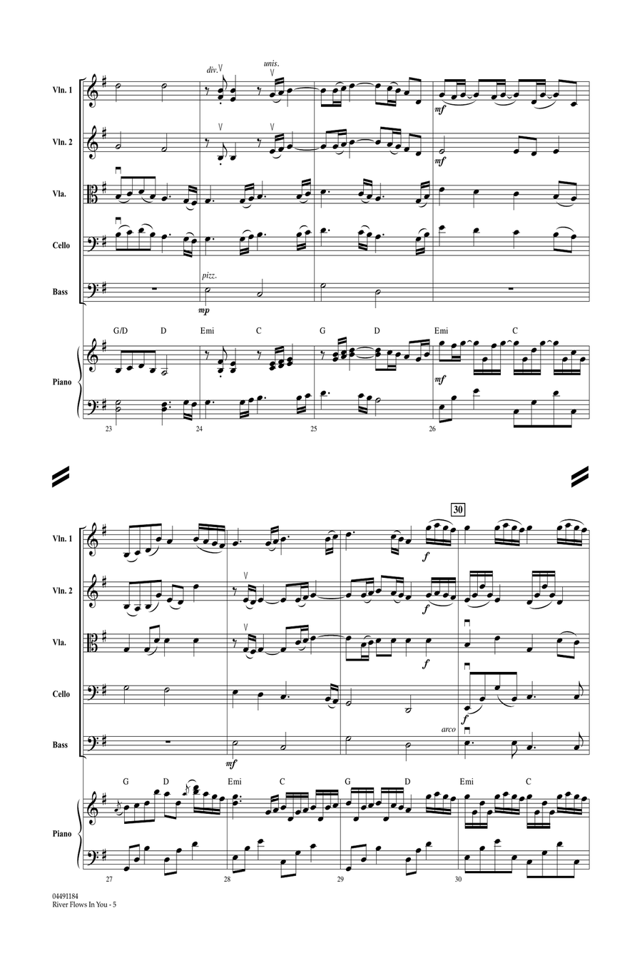River Flows In You - Full Score Orchestra scores gallery preview page 5