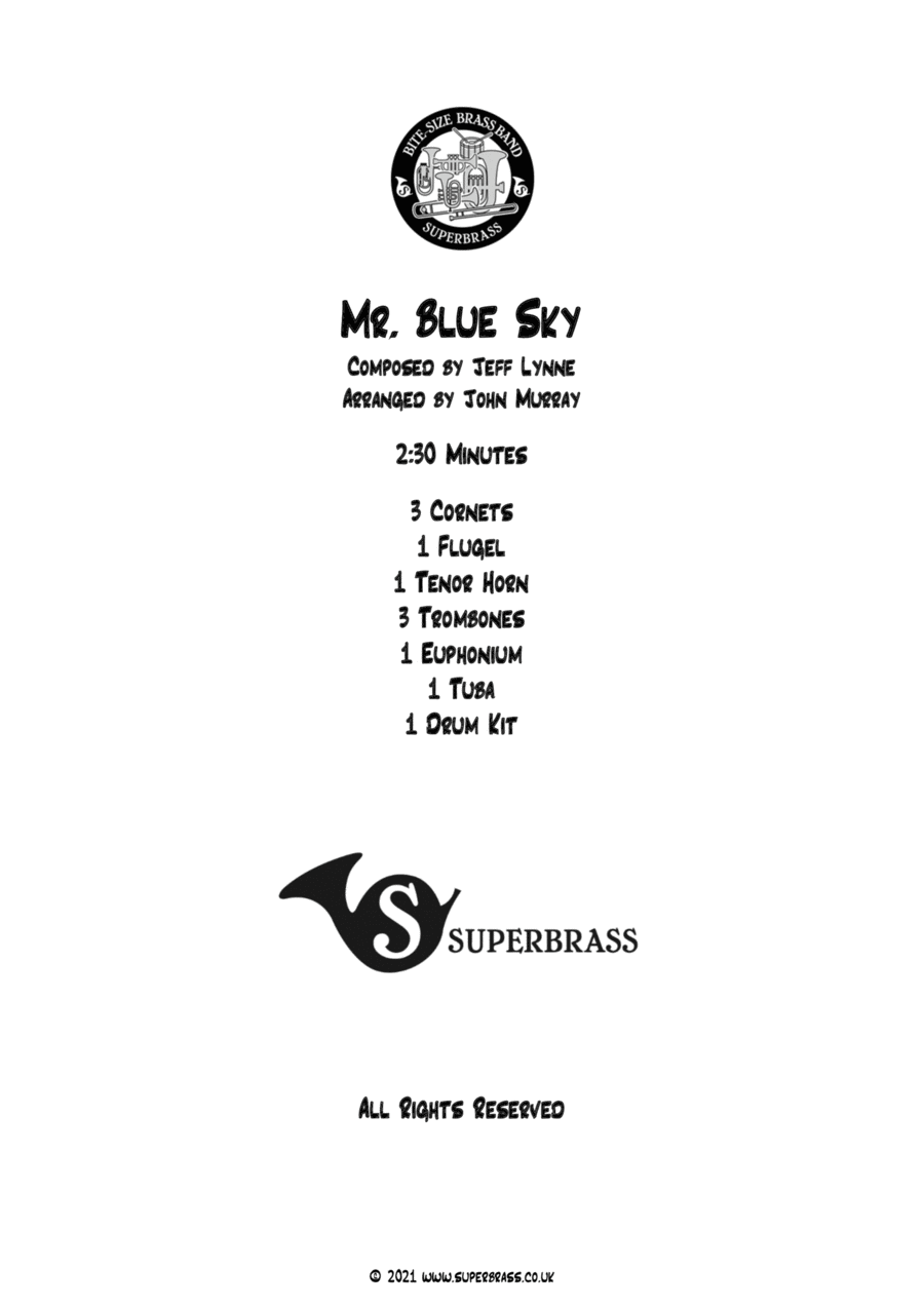 Mr. Blue Sky Small Ensemble scores gallery preview page 1