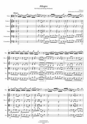 P.Fiocco "Allegro" For Viola and String Orchestra