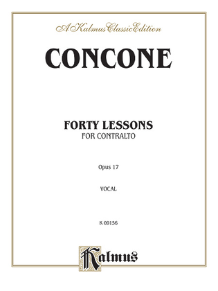 Book cover for Forty Lessons, Op. 17
