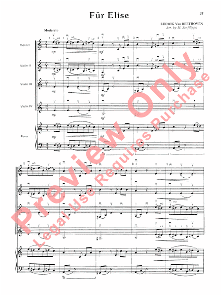 Highland/Etling Violin Quartet Series: Book 3 Small Ensemble scores gallery preview page 36