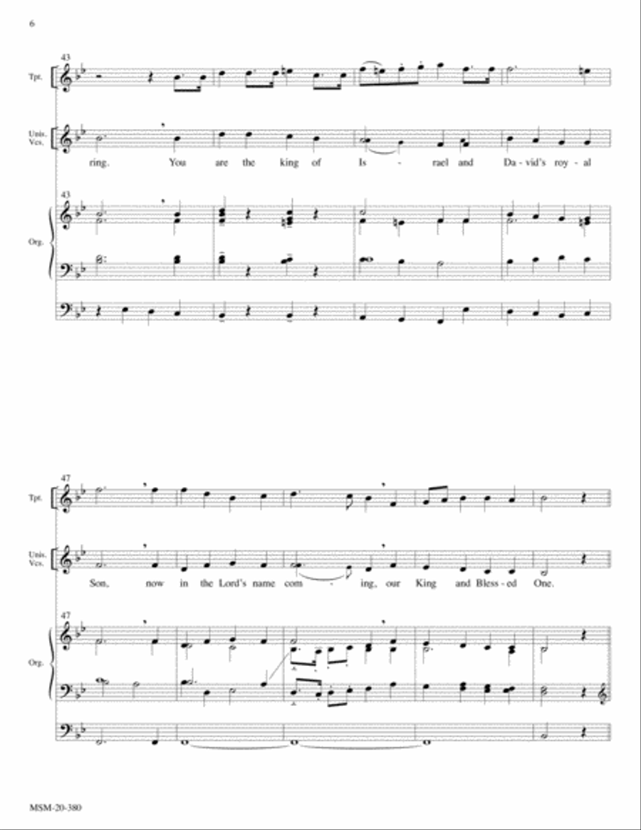 All Glory, Laud, and Honor Choir scores gallery preview page 6