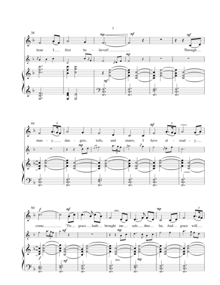 Amazing Grace—Medium-Range Vocal Solo, Fiddle, and Piano image number null