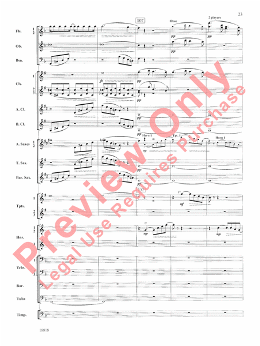 Symphony No. 9 New World, Finale Concert Band scores gallery preview page 24