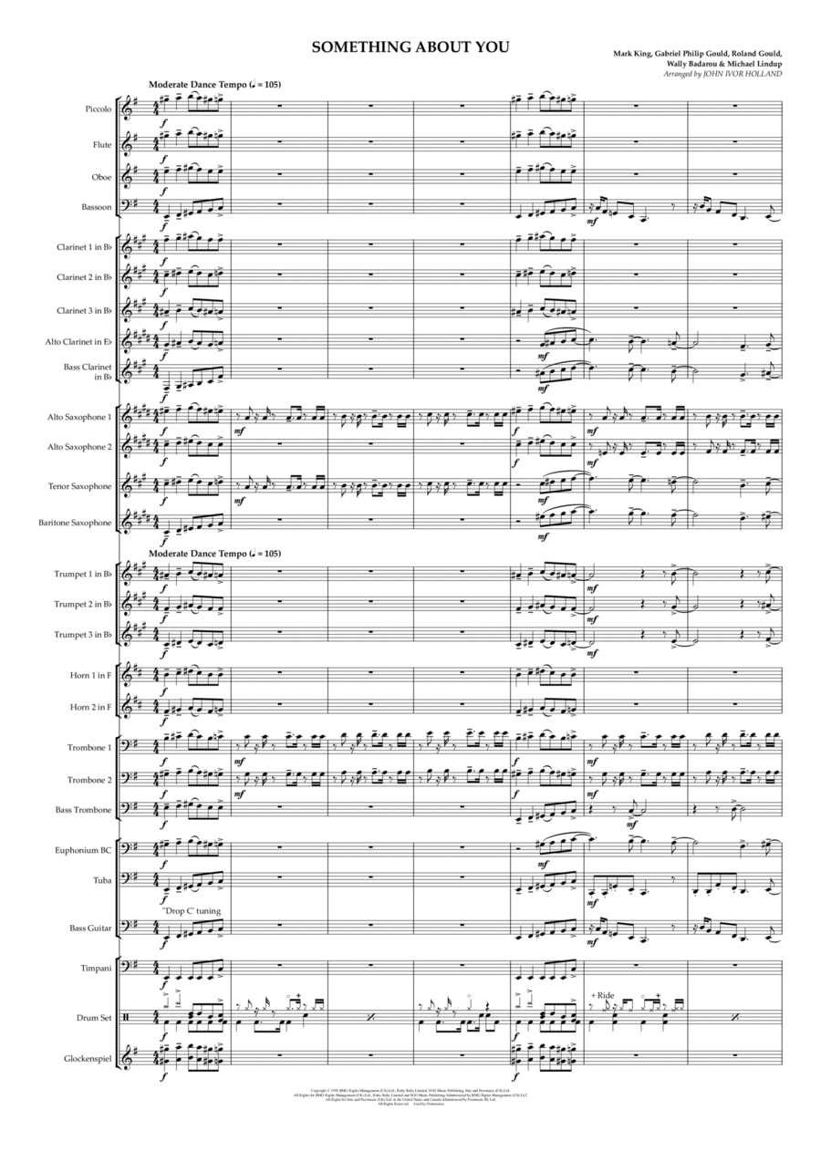 Something About You Concert Band scores gallery preview page 1