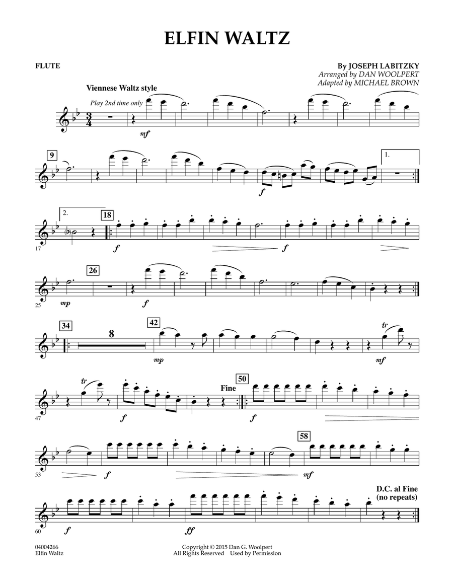 Elfin Waltz - Flute Concert Band scores gallery preview page 1