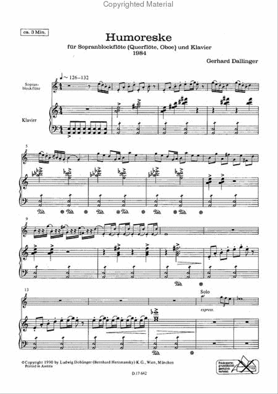 Humoreske Piano scores gallery preview page 2