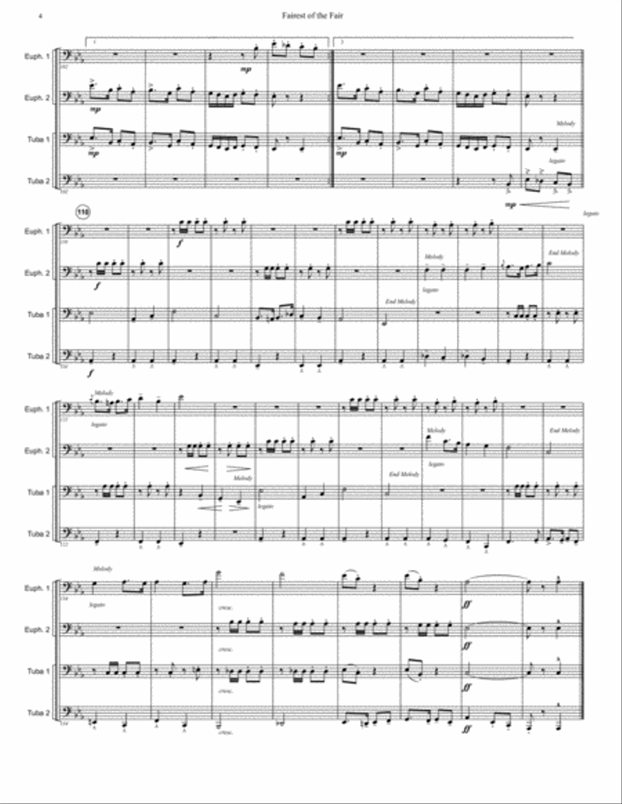 Fairest of the Fair Brass Ensemble scores gallery preview page 4