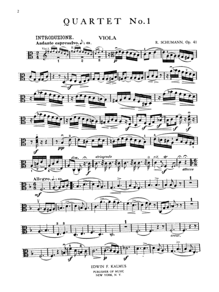 String Quartets, Op. 41, Nos. 1, 2 & 3: Viola