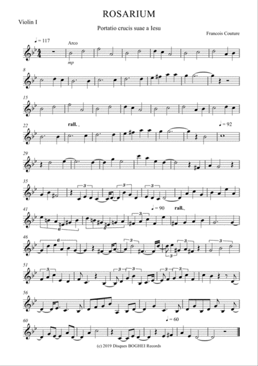 ROSARIUM_Portatio crucis suae a Iesu String Quartet scores gallery preview page 4