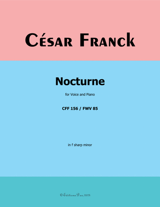 Nocturne, by César Franck, in f sharp minor