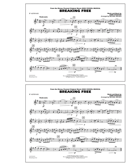 Breaking Free (from High School Musical) - Eb Alto Sax