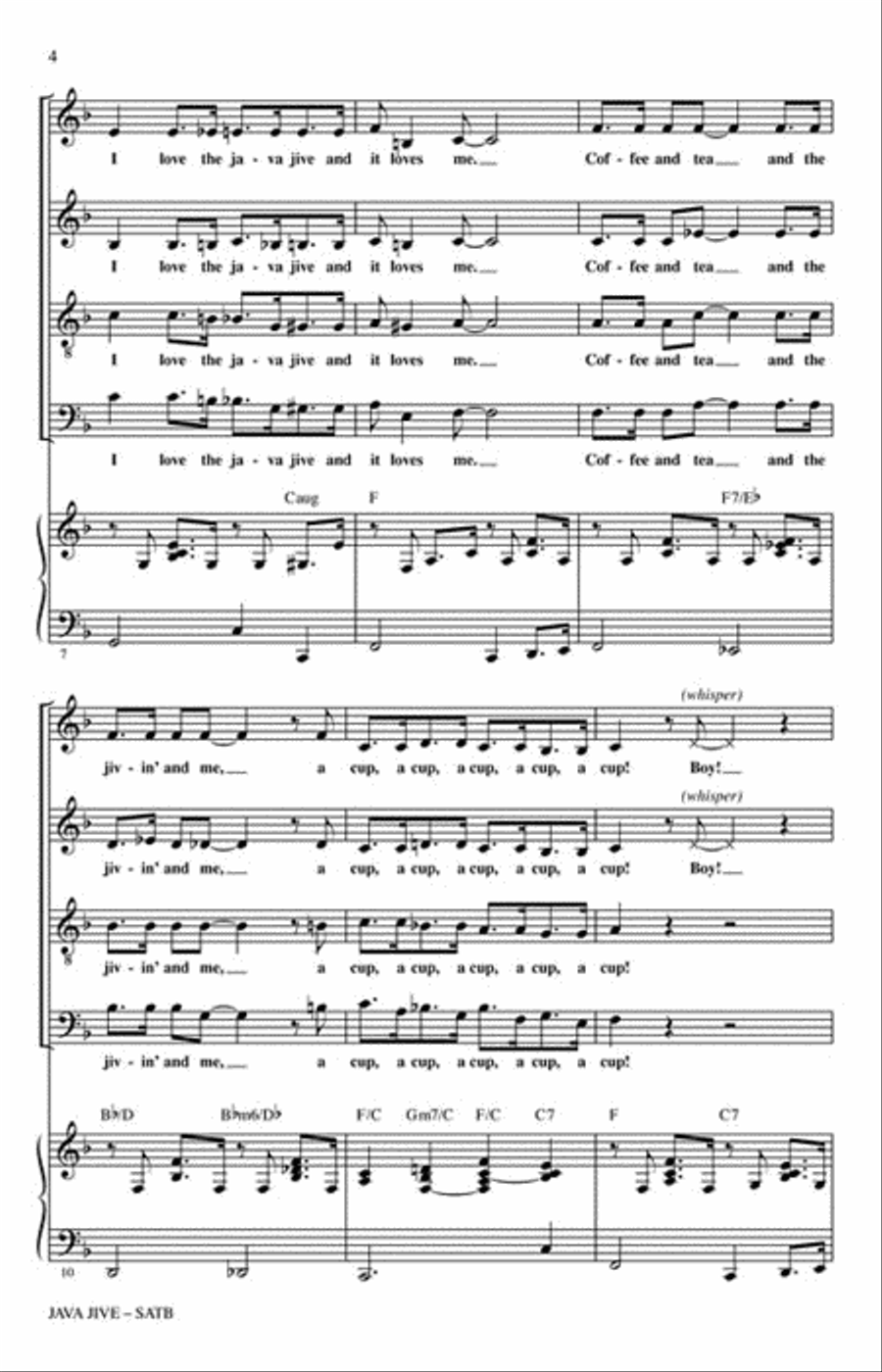 Java Jive 4-Part scores gallery preview page 3
