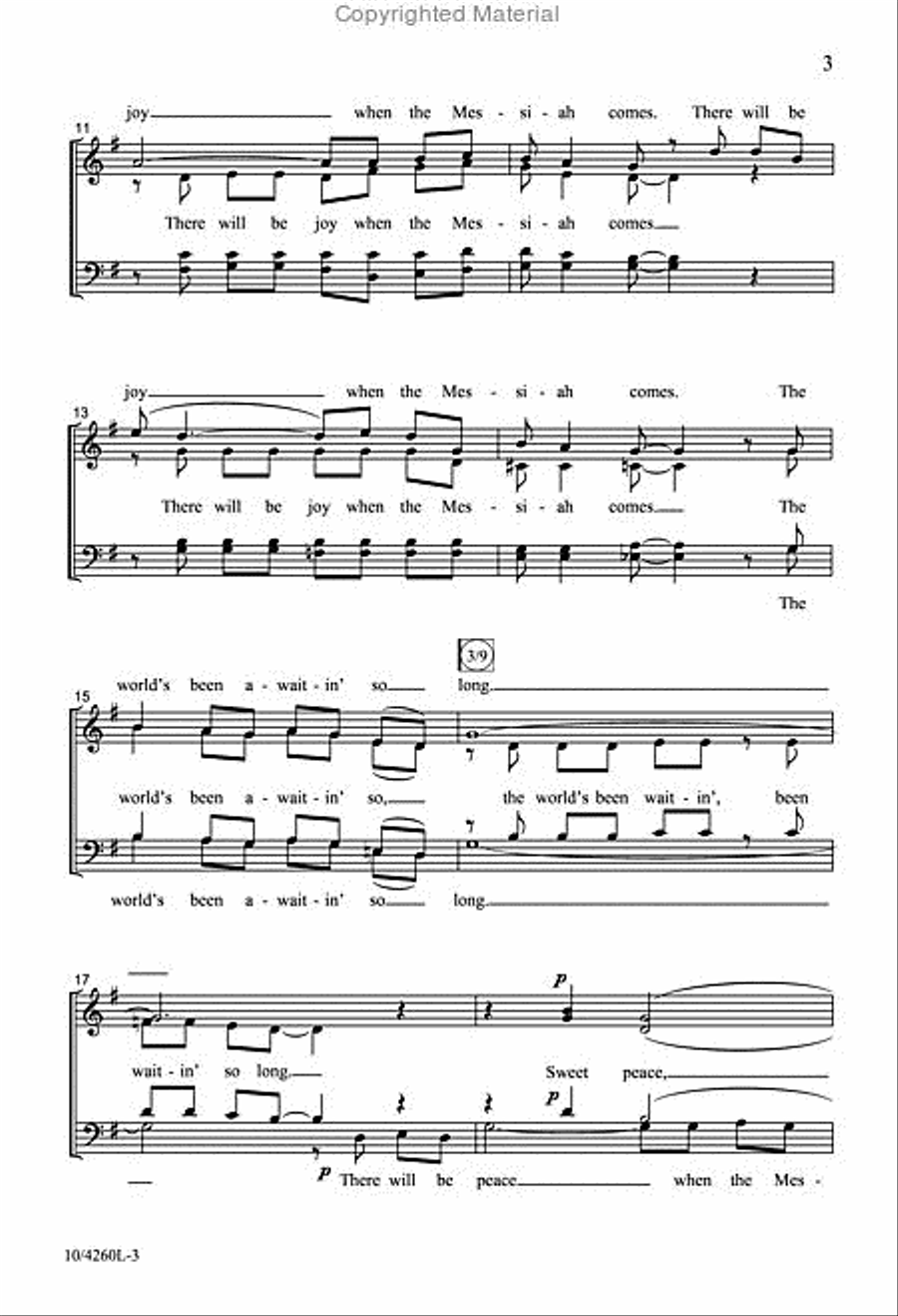 The World's Been a-Waitin' So Long 4-Part scores gallery preview page 3