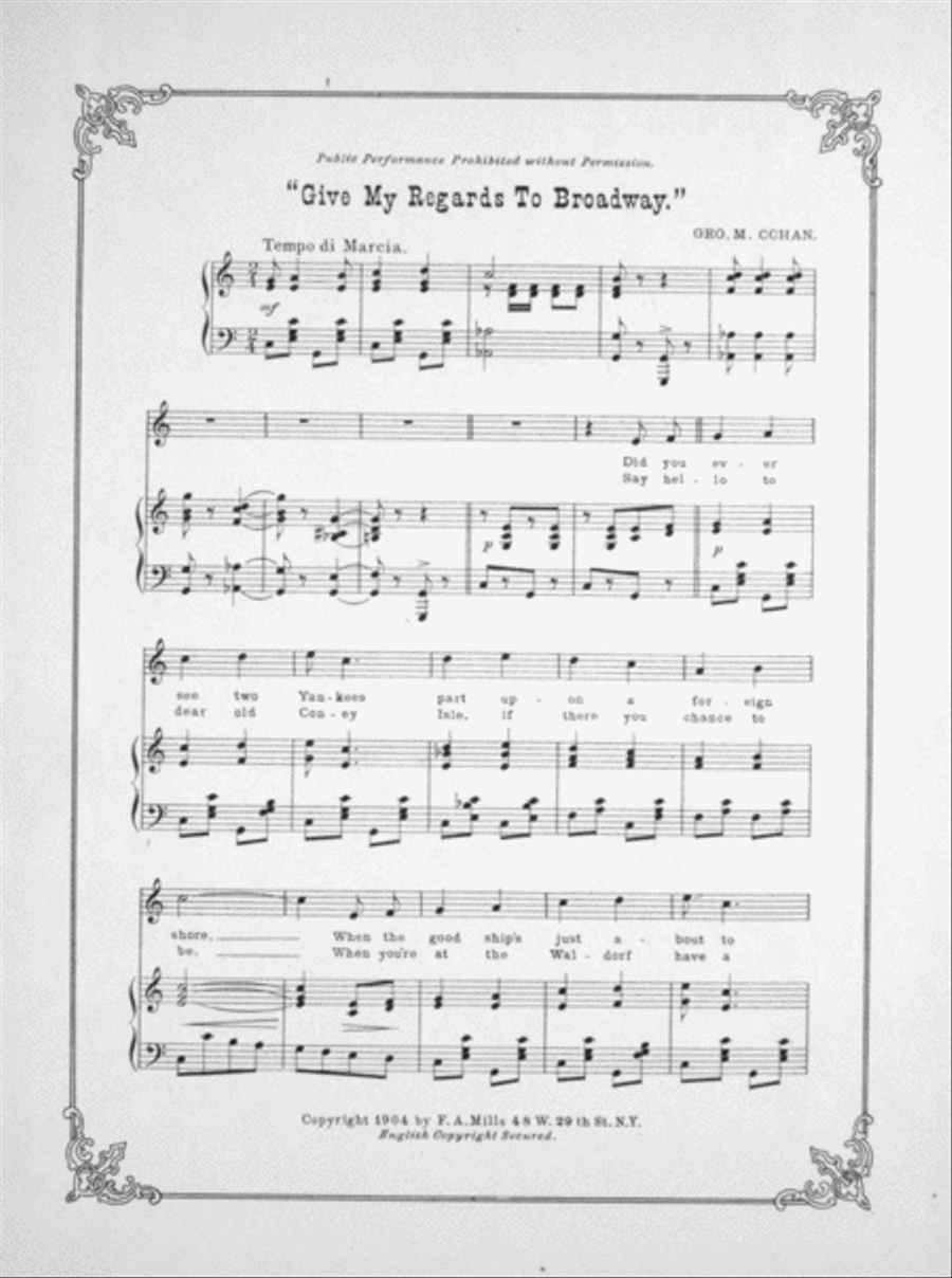 Give My Regards to Broadway Voice scores gallery preview page 2