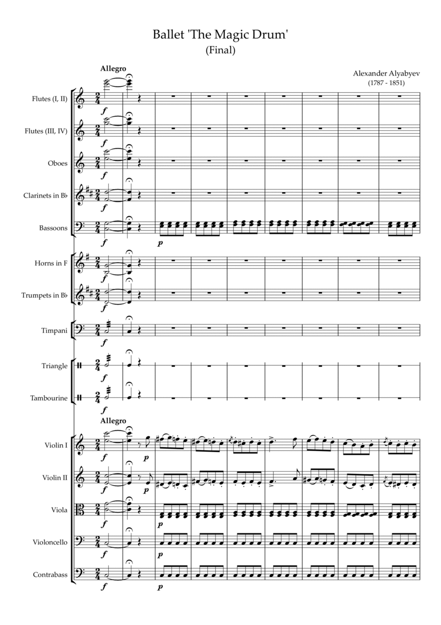 Ballet Suite 'The Magic Drum' (Final) Full Orchestra scores gallery preview page 1