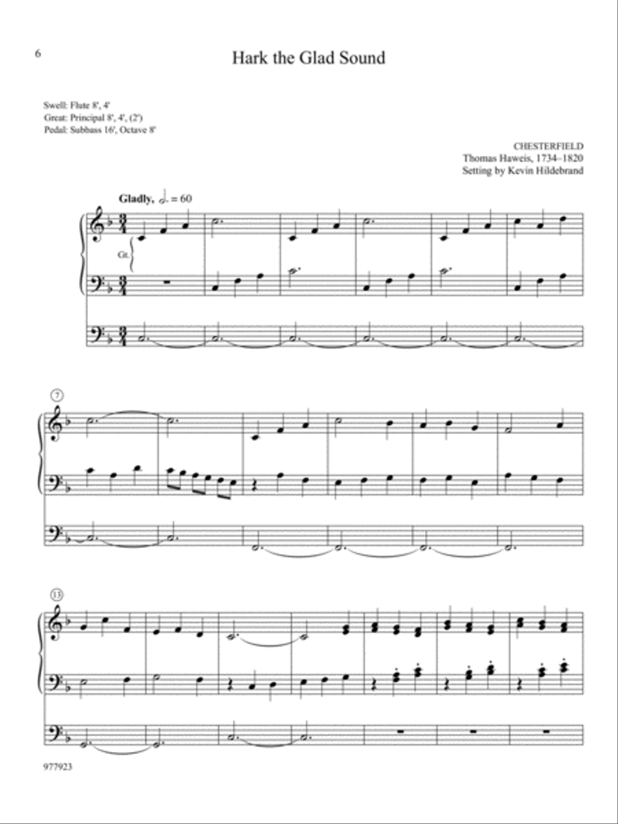 Hosanna, Praise, and Glory: Fourteen Easy Organ Preludes for Advent Organ scores gallery preview page 3