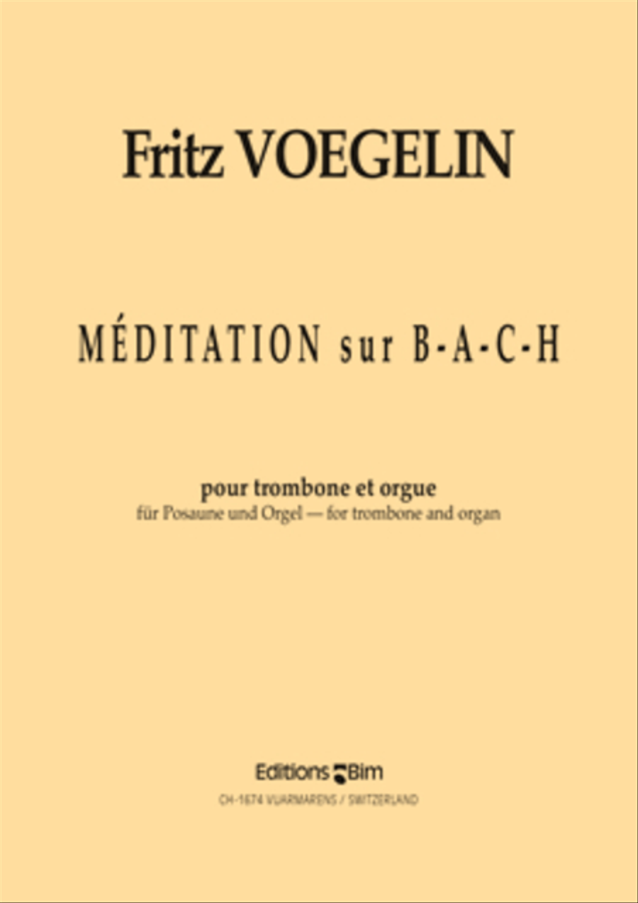 Méditation sur B.A.C.H. Trombone scores gallery preview page 1