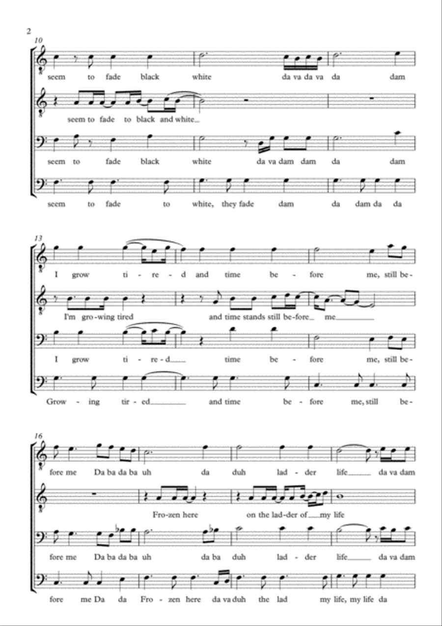 Don't Let The Sun Go Down On Me TTBB scores gallery preview page 2