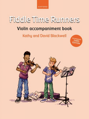 Book cover for Fiddle Time Runners Violin accompaniment book (for Third Edition)