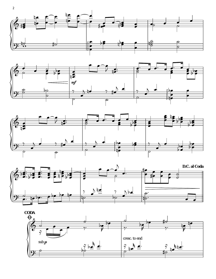 Boulevard Of Broken Dreams Piano Solo scores gallery preview page 2