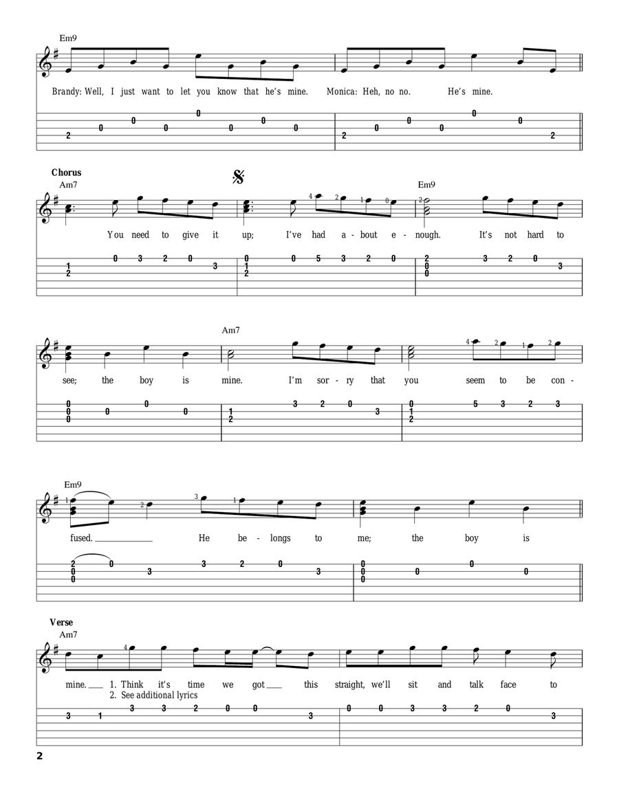 The Boy Is Mine Acoustic Guitar scores gallery preview page 2
