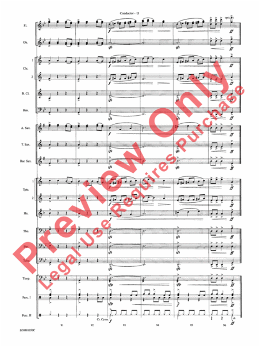 African Bell Carol (for Percussion and Winds) Concert Band scores gallery preview page 16
