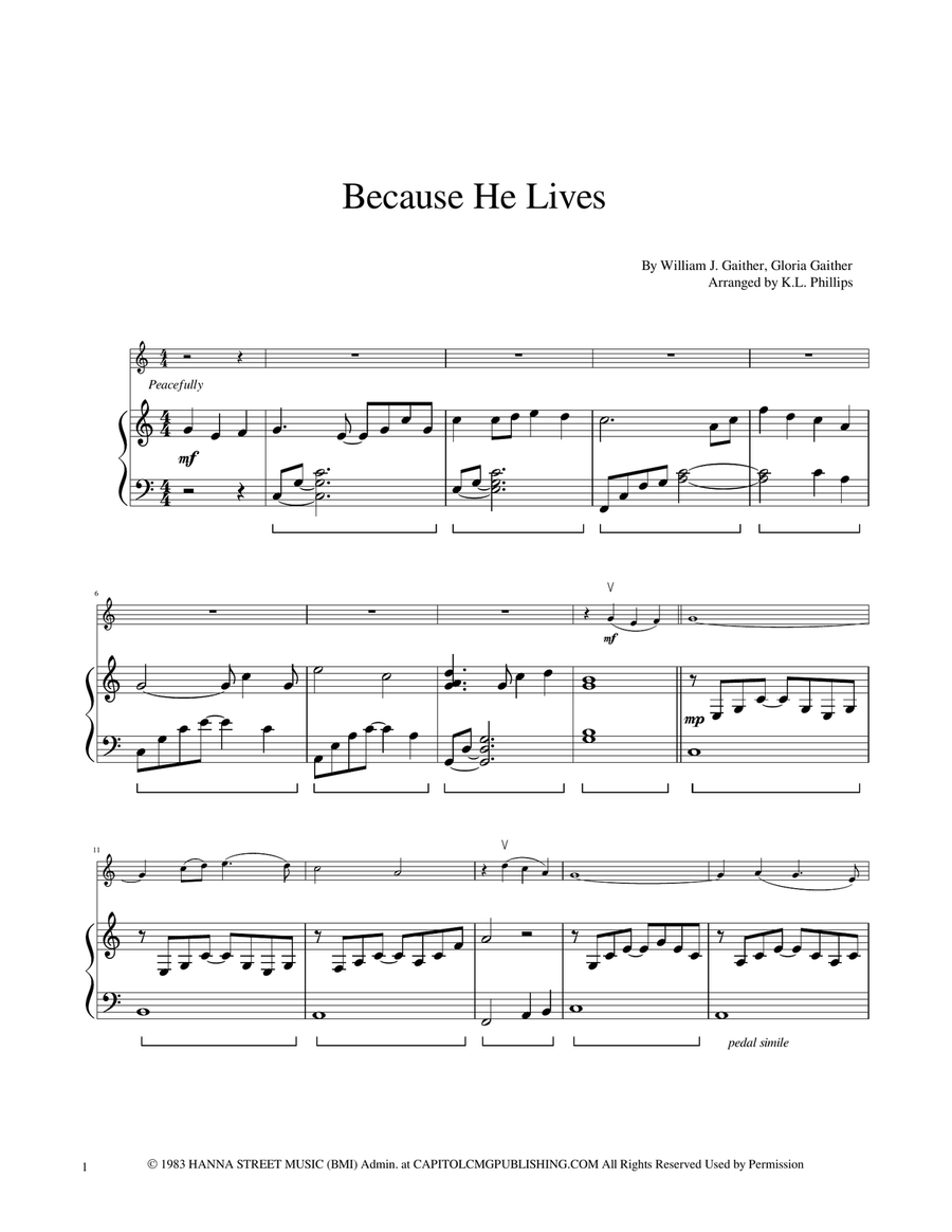 Because He Lives Violin Solo scores gallery preview page 2