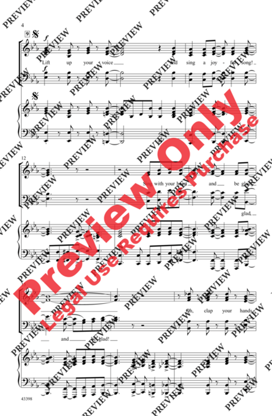 Lift Up Your Voice! Lift Up Your Voice! 4-Part scores gallery preview page 3