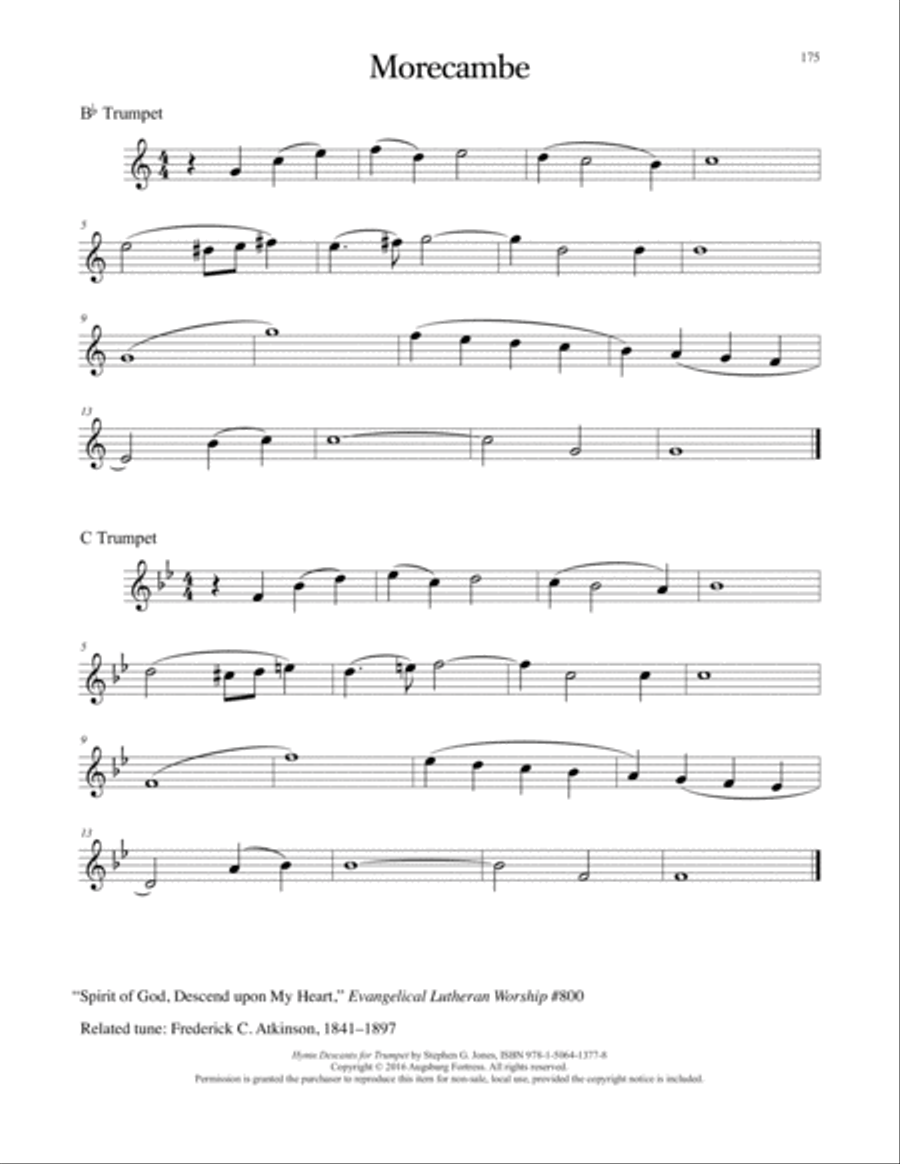 Hymn Descants for Trumpet C Trumpet scores gallery preview page 176