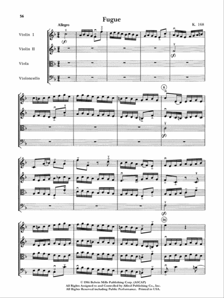 The Best of Mozart (For String Quartet or String Orchestra) String Quartet scores gallery preview page 5