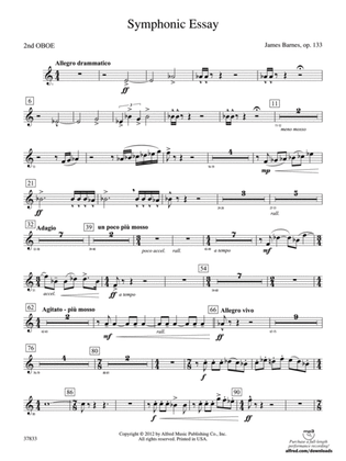 Symphonic Essay: 2nd Oboe