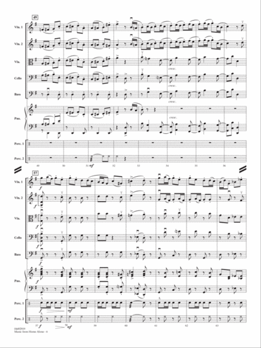 Music from Home Alone - Conductor Score (Full Score) String Orchestra scores gallery preview page 6