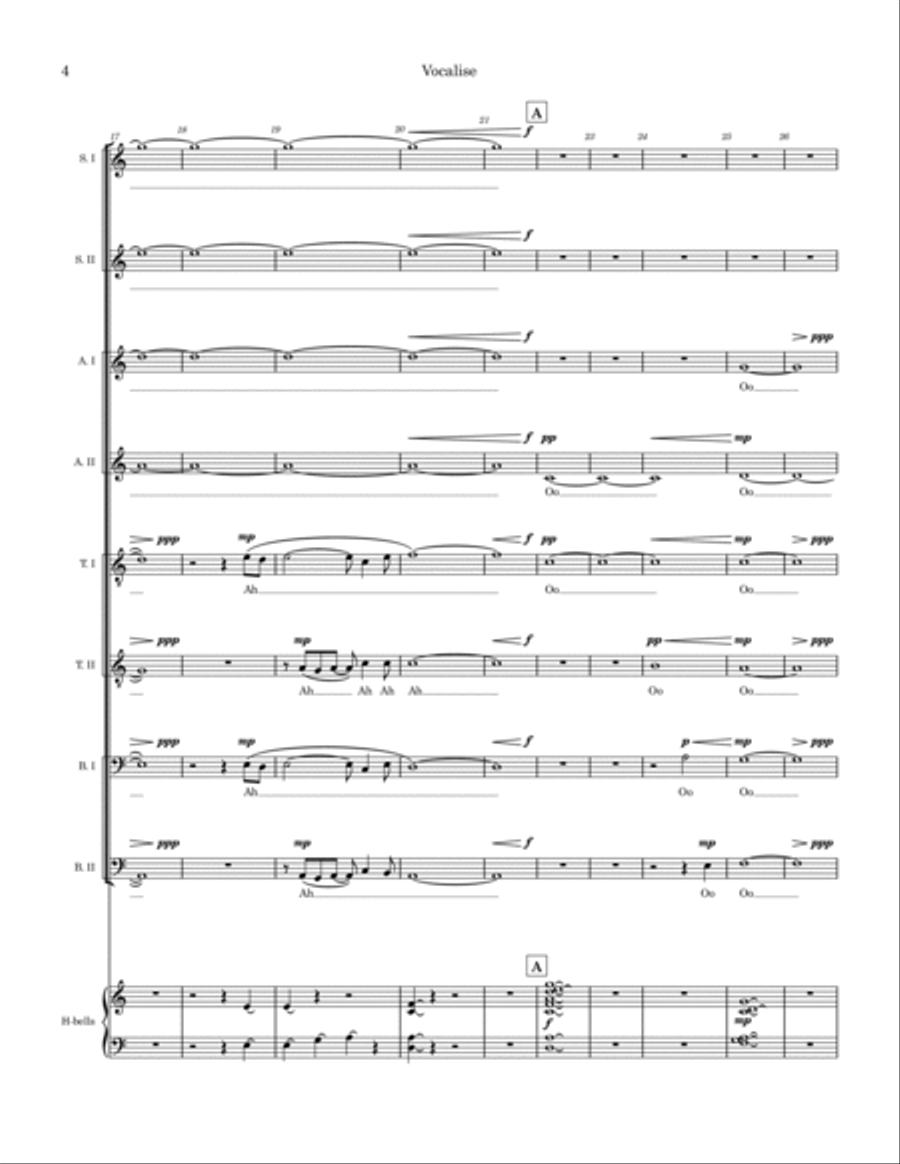 Vocalise 4-Part scores gallery preview page 5