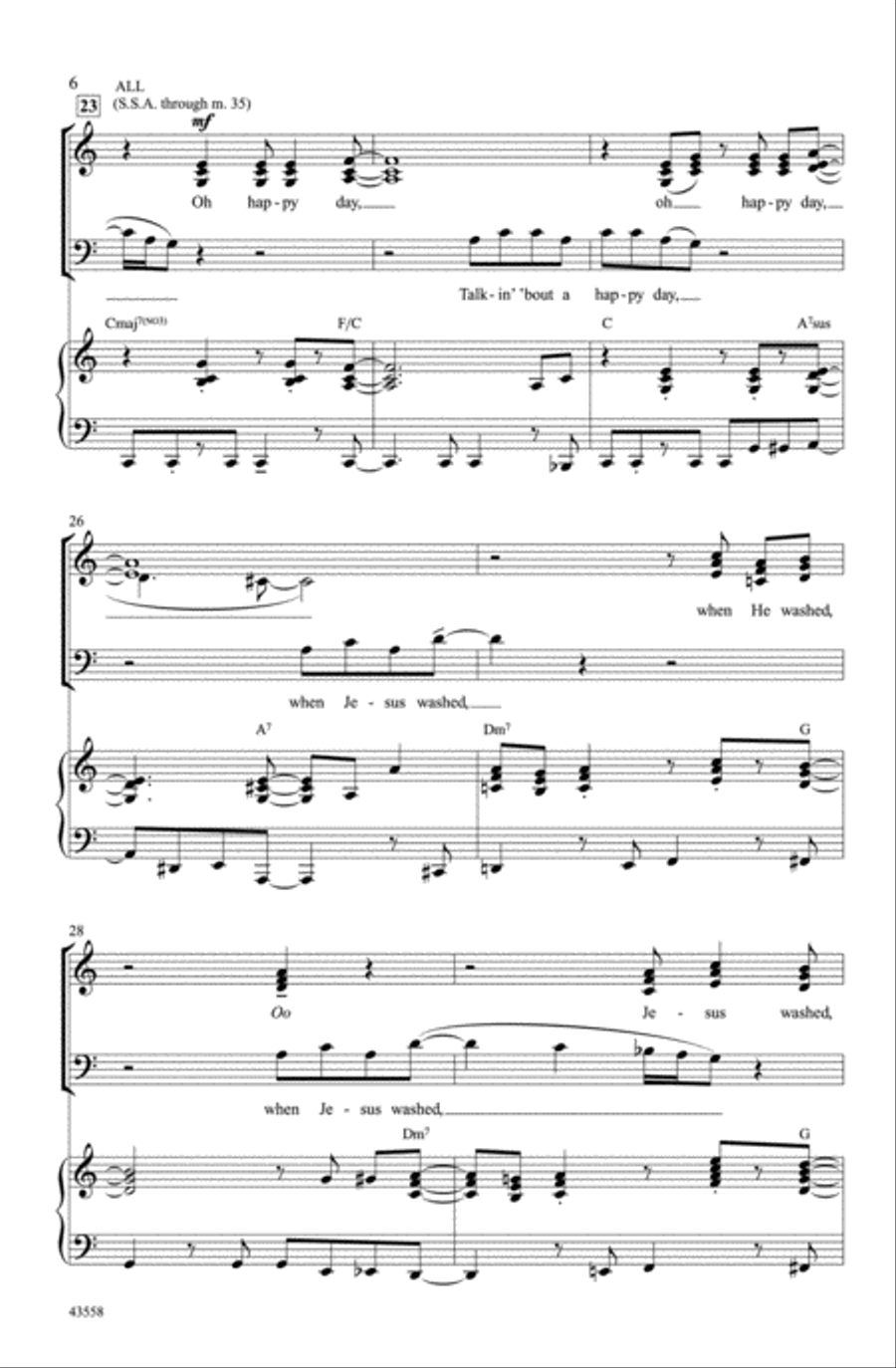 Oh Happy Day Choir scores gallery preview page 4
