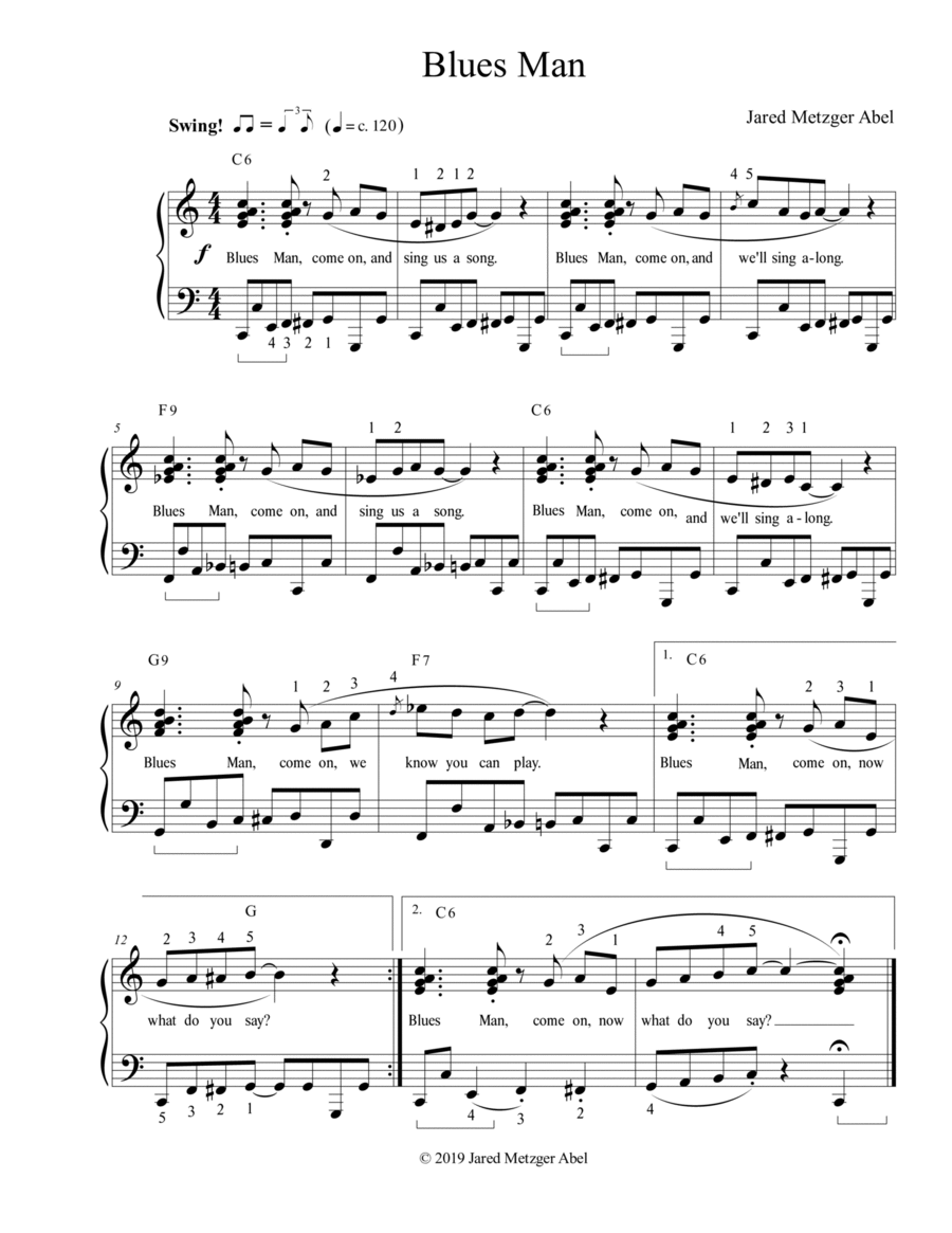 Blues Man Blues Man Piano Method scores gallery preview page 1
