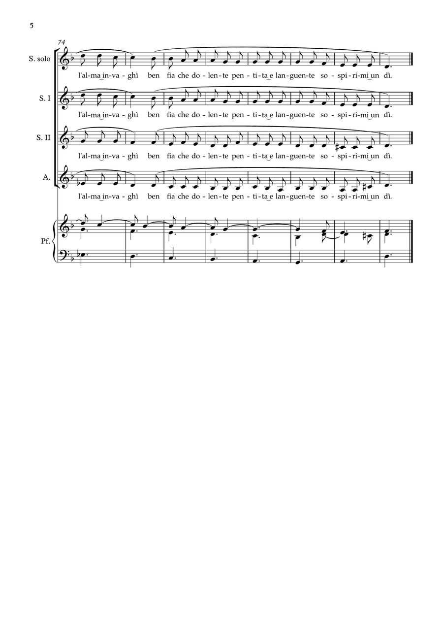 Si dolce è 'l tormento Si dolce è 'l tormento SSA scores gallery preview page 5