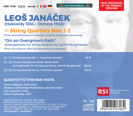 Leos Janacek: String Quartets Nos. 1-2