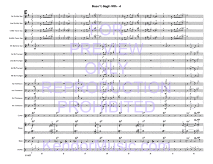 Blues To Begin With Jazz Ensemble scores gallery preview page 5