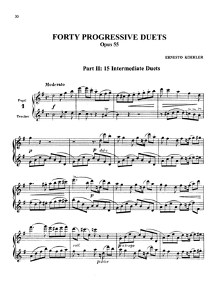 Book cover for Köhler: Forty Progressive Duets, Op. 55
