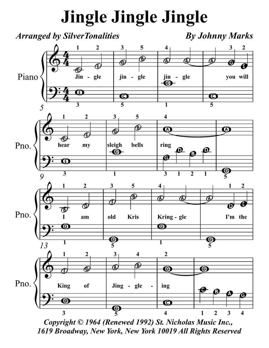 Jingle, Jingle, Jingle Piano Method scores gallery preview page 1
